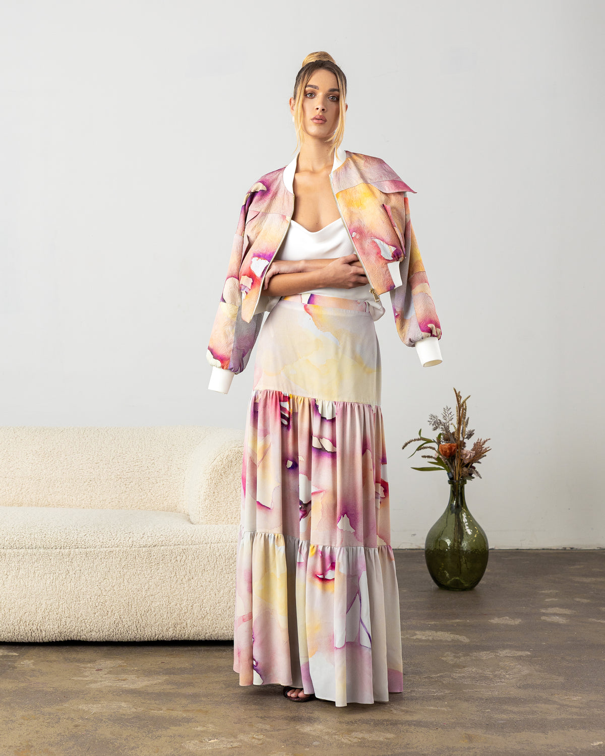Petra Skirt Abstract Pink