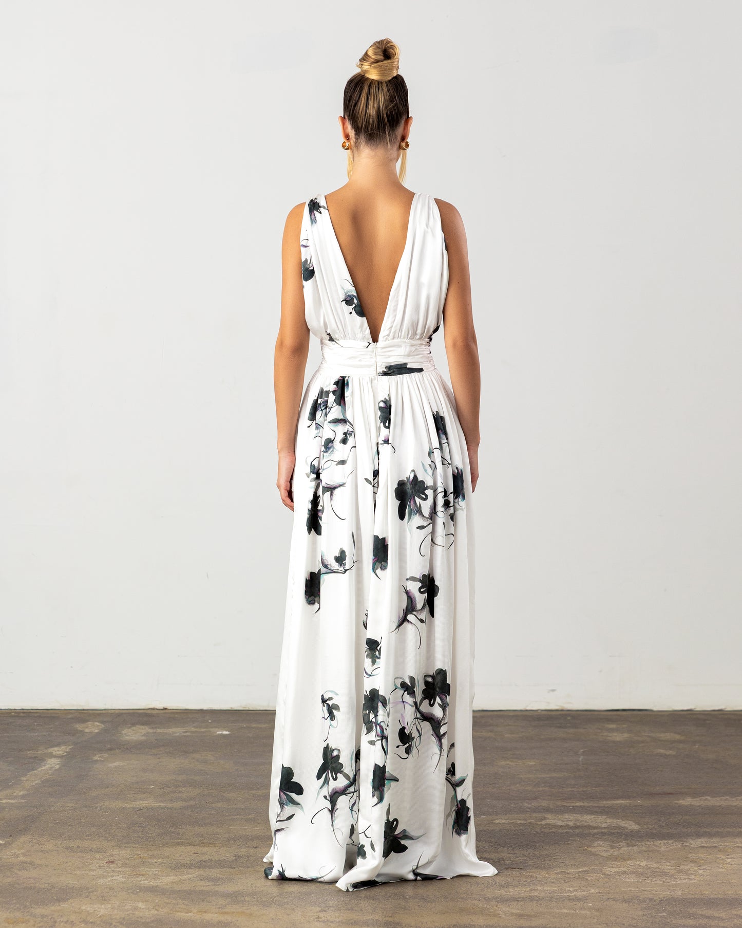 Palmina Plunge Dress Black Floral Pre-Order