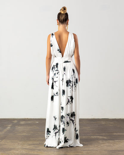 Palmina Plunge Dress Black Floral Pre-Order