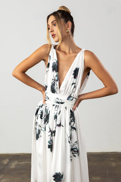 Palmina Plunge Dress Black Floral Pre-Order
