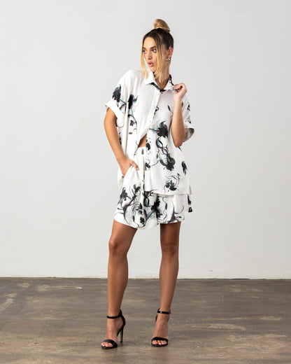 Lottie Shorts Black Floral Pre-Order