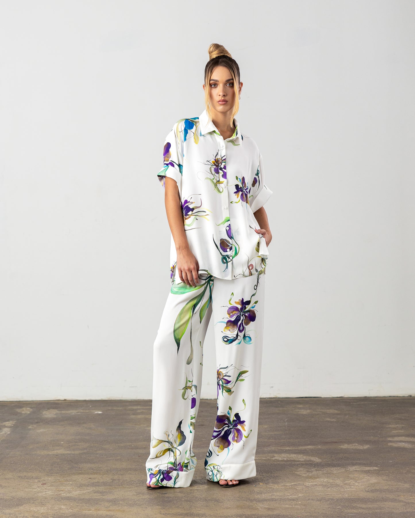 Livia Shirt Purple Floral Pre-Order