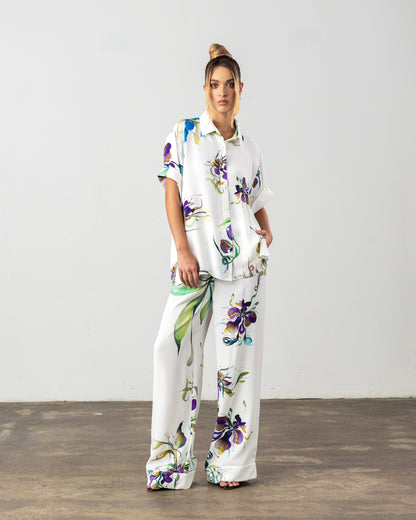 Livia Pants Purple Floral Pre-Order
