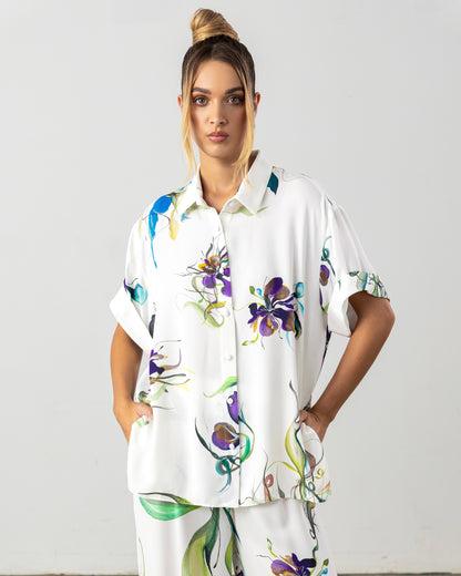 Livia Shirt Purple Floral Pre-Order