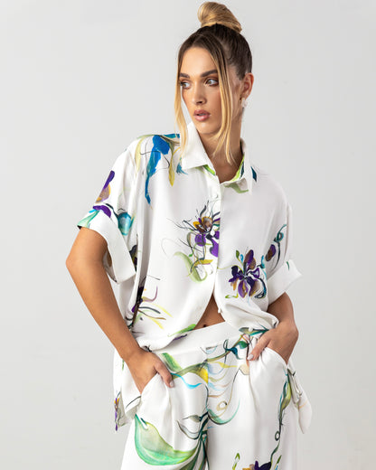 Livia Shirt Purple Floral Pre-Order