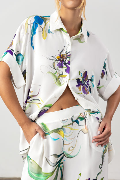 Livia Pants Purple Floral Pre-Order