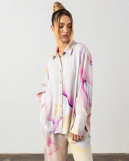 Livia Shirt Pink Abstract