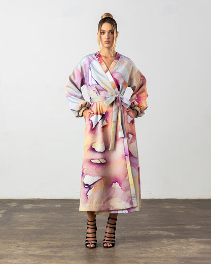 Kali Wrap Coat Abstract Pre-Order