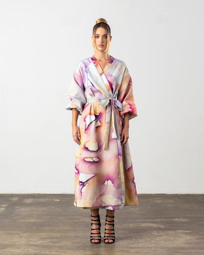 Kali Wrap Coat Abstract Pre-Order