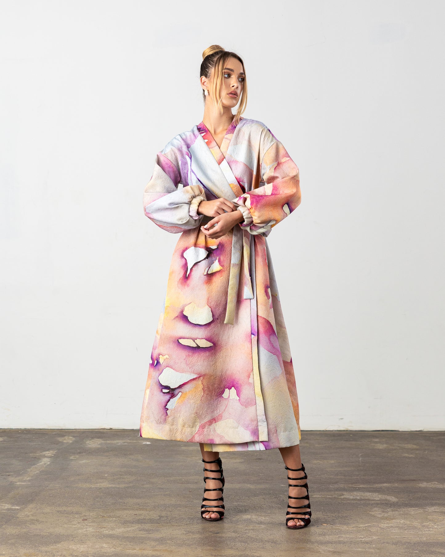 Kali Wrap Coat Abstract Pre-Order
