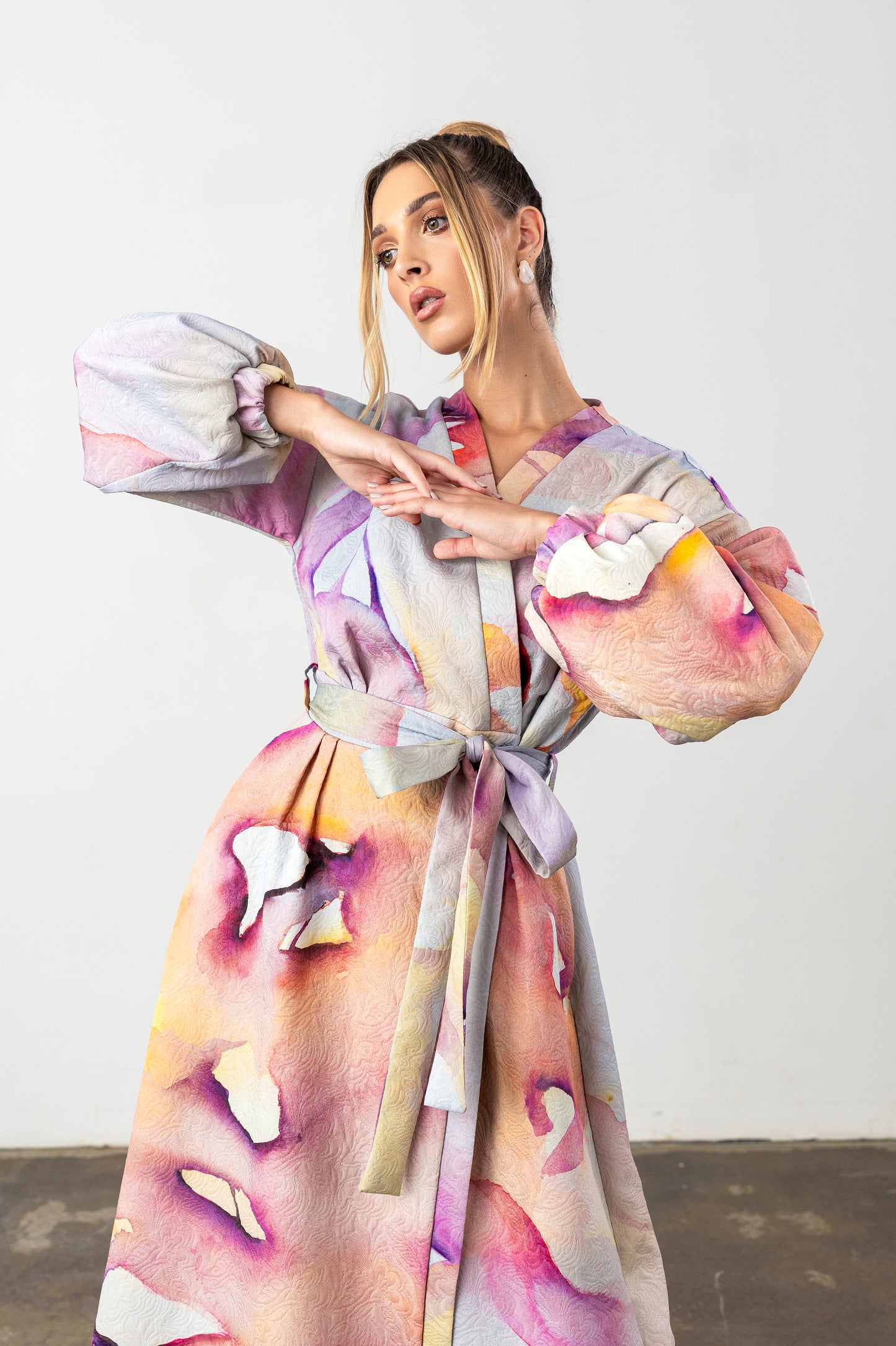 Kali Wrap Coat Abstract Pre-Order
