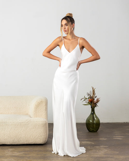 Ellie Slip Dress Cream