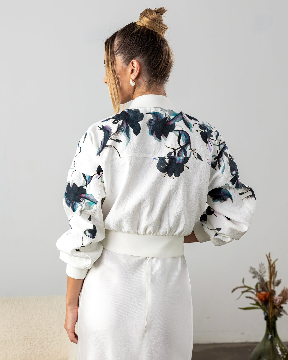 Remi Bomber Jacket Black Floral