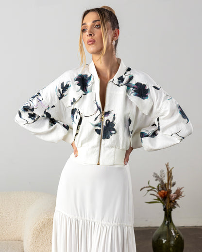 Remi Bomber Jacket Black Floral
