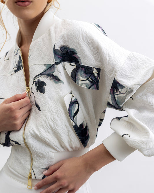 Remi Bomber Jacket Black Floral