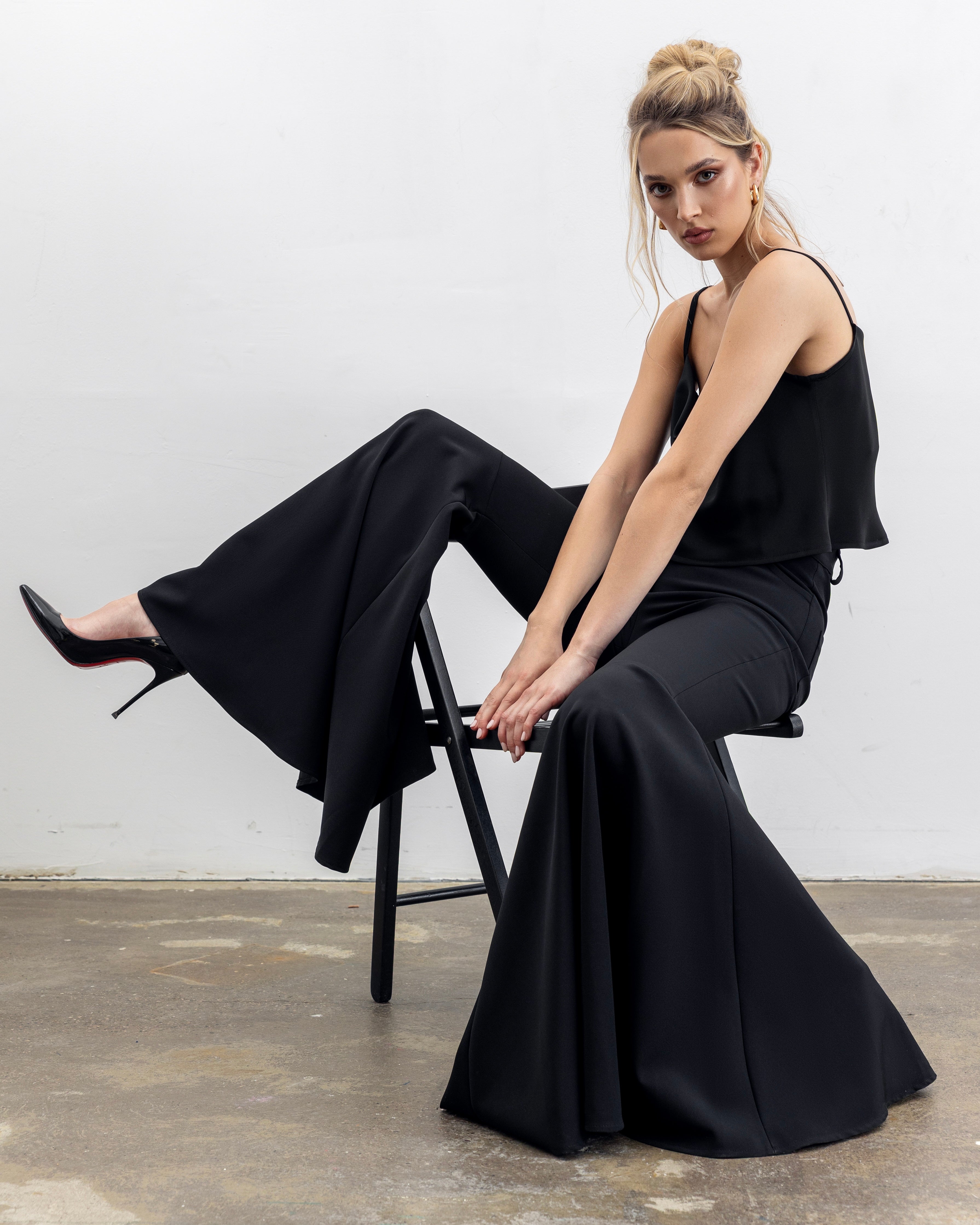 gypsohila Floret pants ブラック Bottoms – gypsophila