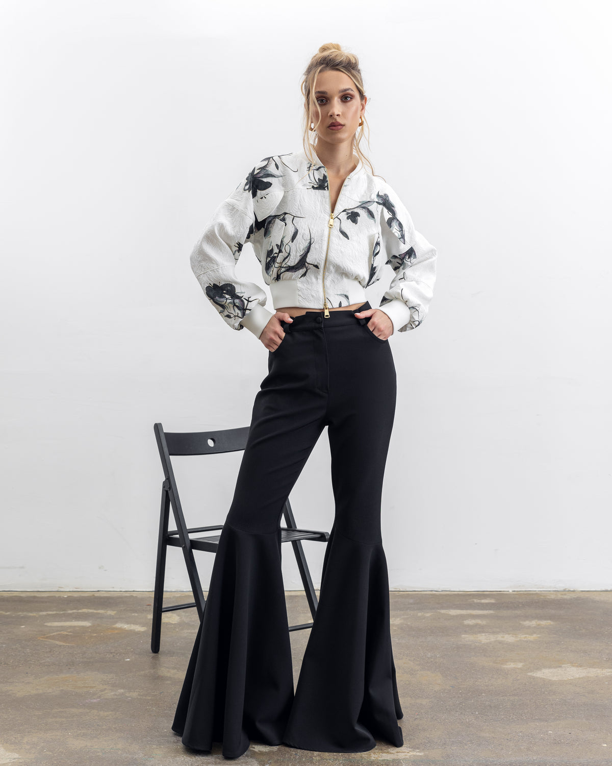 Remi Bomber Jacket Black Floral