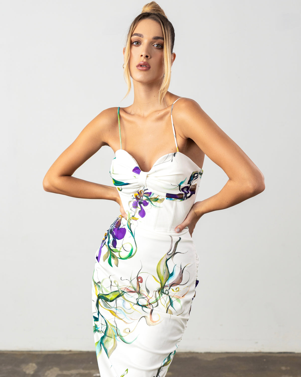 Lavinia Dress Purple Floral
