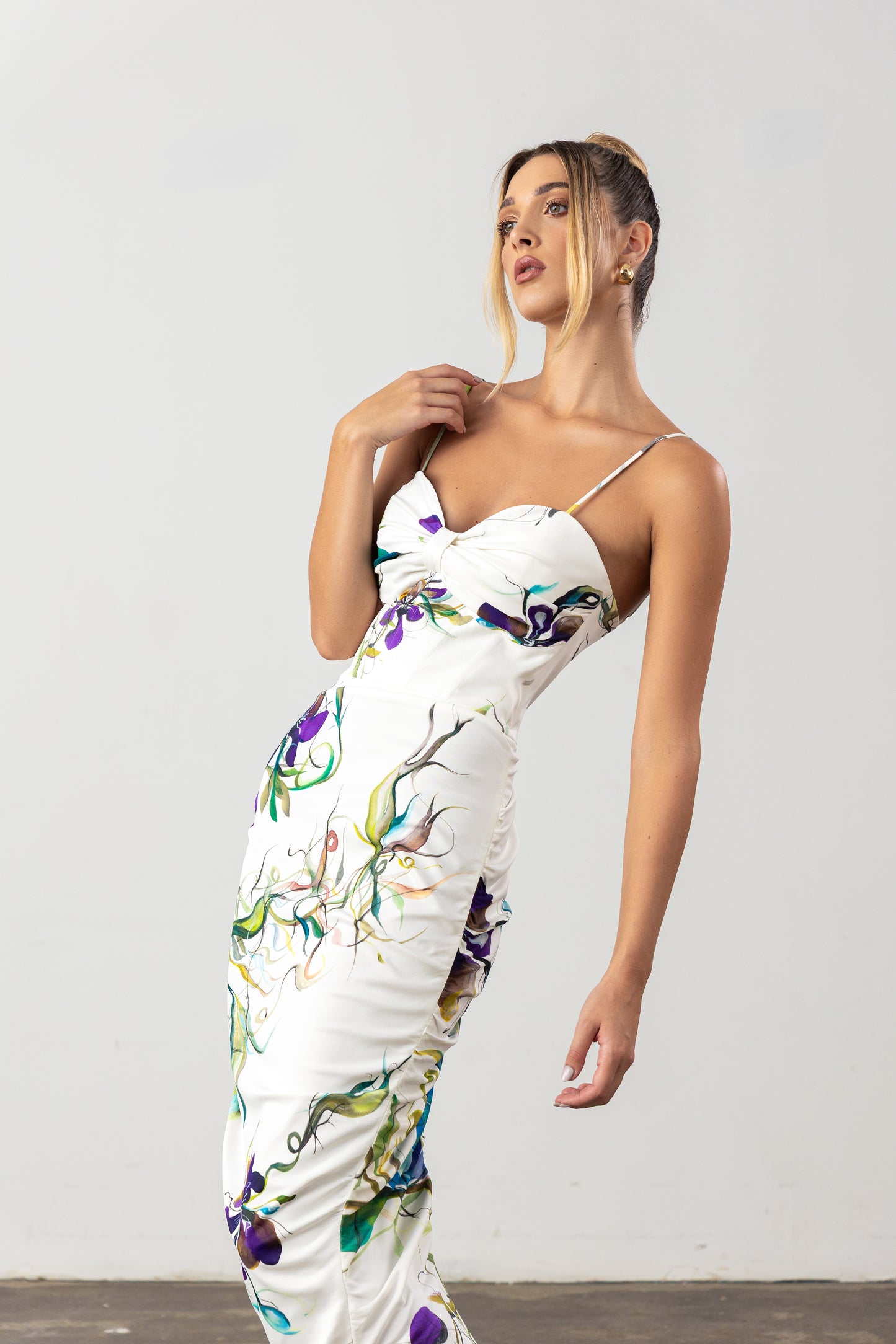 Lavinia Dress Purple Floral Pre-Order