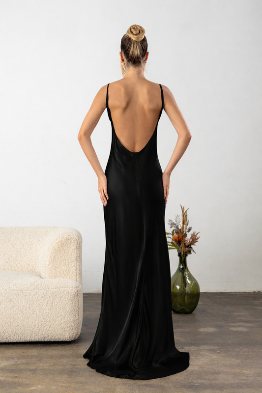 Ellie Slip Dress Black