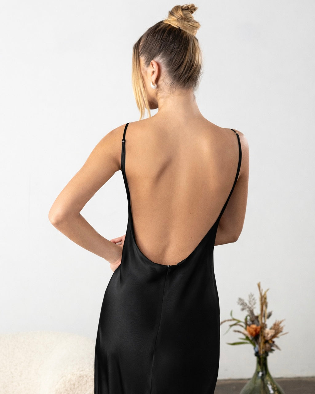 Ellie Slip Dress Black