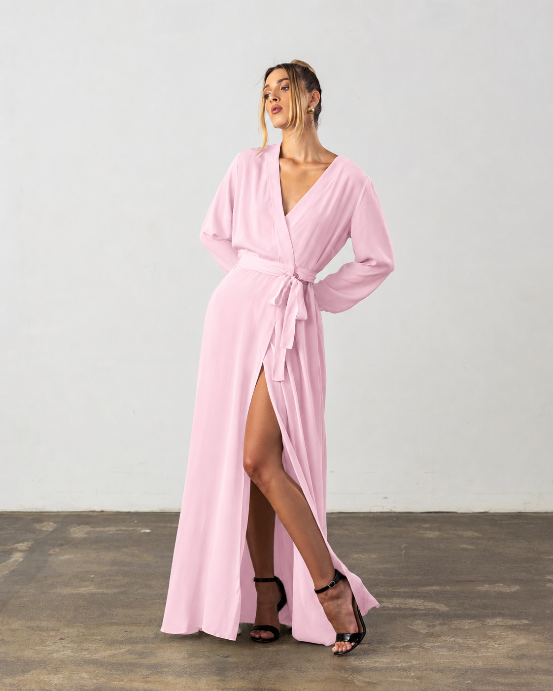 Eloise Wrap Dress Pink