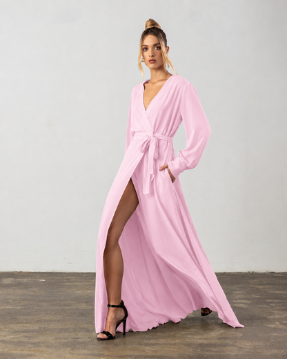 Eloise Wrap Dress Pink