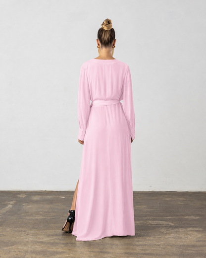 Eloise Wrap Dress Pink
