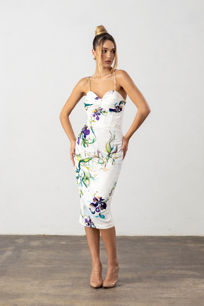 Lavinia Dress Purple Floral Pre-Order