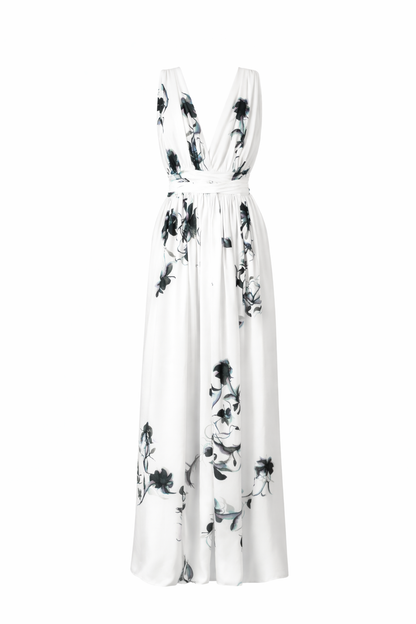 Palmina Plunge Dress Black Floral Pre-Order
