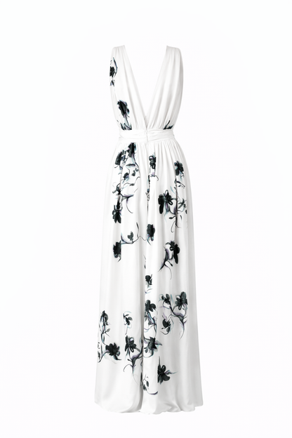 Palmina Plunge Dress Black Floral Pre-Order