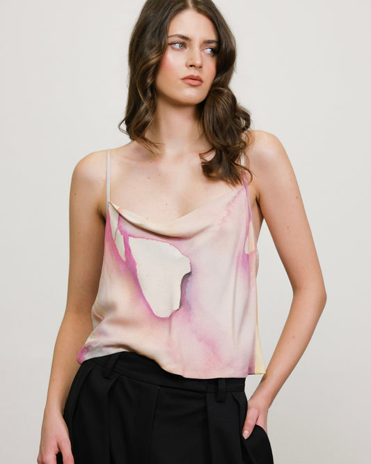 Bibi Top Pink Abstract