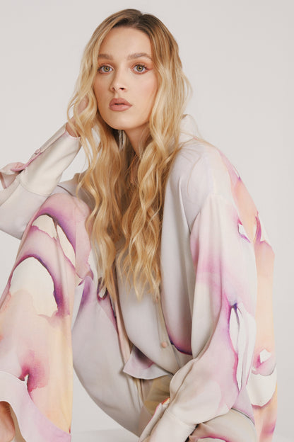 Livia Shirt Pink Abstract