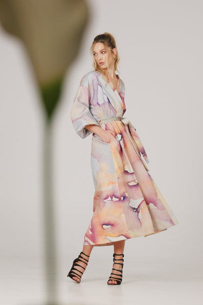 Kali Wrap Coat Abstract Pre-Order