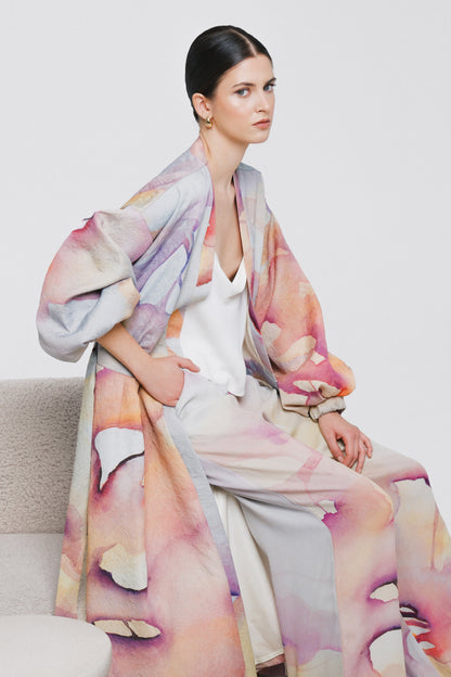 Kali Wrap Coat Abstract Pre-Order