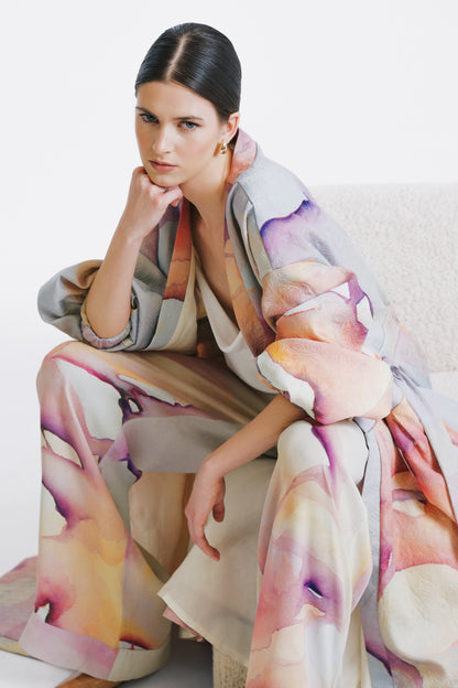 Kali Wrap Coat Abstract Pre-Order